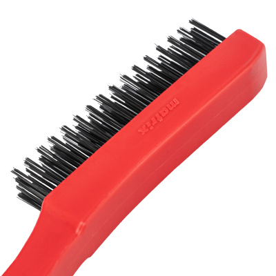 Щетка зачистная четырехрядная, закаленная прямая проволока с пластиковой ручкой Matrix по ценам производителя в Казани с доставкой по всей России