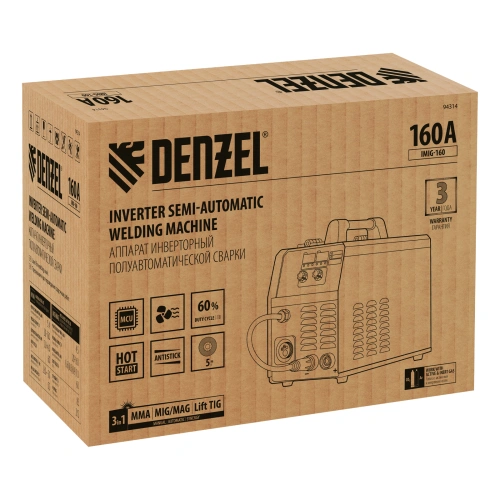 Аппарат инвертор. полуавтомат. cварки IMIG-160 Synergy, 160 А, ПВ 60%, катушка 5 кг Denzel купить в Москве с доставкой по всей России | ProtosMarket.ru