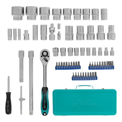 Набор торцевых головок с трещоткой, 1/2" и 1/4", 68 предметов Stels купить в Москве с доставкой по всей России | ProtosMarket.ru