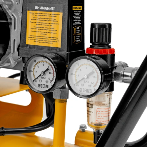 Компрессор безмасляный, малошумный  DLS 2250/100, 2250 Вт, 3x750, 100 л, 410 л/мин блок управления/ Denzel купить в Москве с доставкой по всей России | ProtosMarket.ru