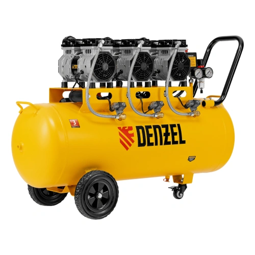 Компрессор безмасляный, малошумный DLS 1800/100,1800 Вт, 3x600, 100 л, 345 л/мин Denzel по ценам производителя в Казани с доставкой по всей России