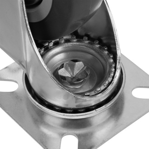 Колесо поворотное с тормозом D 100 мм, крепление  платформенное Сибртех купить в Москве с доставкой по всей России | ProtosMarket.ru