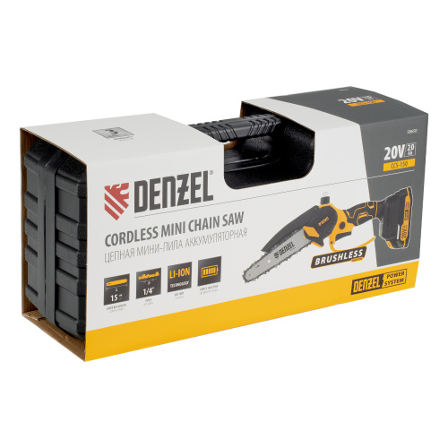 Цепная мини-пила аккумуляторная бесщет., CCS-150, шина 150 мм, Li-Ion, 20 В Denzel по ценам производителя в Казани с доставкой по всей России