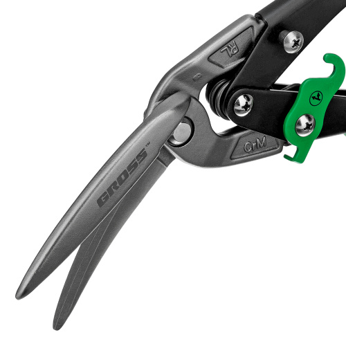 Ножницы по металлу "Piranha", 270 мм, прямой и правый проходной рез, сталь СrMo, двухкомпонентные рукоятки Gross купить в Москве с доставкой по всей России | ProtosMarket.ru