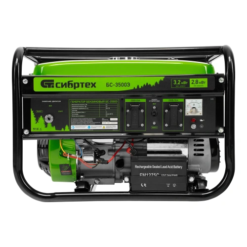 Генератор бензиновый БС-3500Э, 3.2 кВт, 230В, 4-х тактный, 15 л, электростартер Сибртех купить в Москве с доставкой по всей России | ProtosMarket.ru