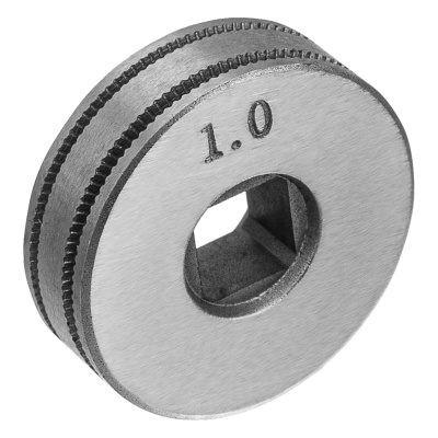 Подающий ролик, U профиль зубчатый под флюсовую проволоку 0,8-1мм посадка квадрат, 2 шт Denzel по ценам производителя в Казани с доставкой по всей России