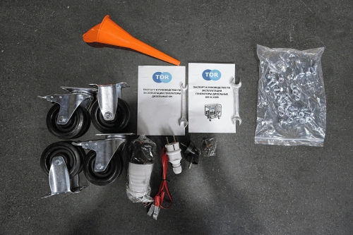 Генератор дизельный 7,0 кВт 220В с электростартером и колесами TOR KM7000D по ценам производителя в Казани с доставкой по всей России