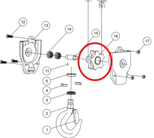 Грузовой вал звёздочка крюковой подвески 0302 купить в Москве с доставкой по всей России | ProtosMarket.ru