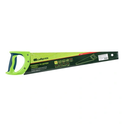 Ножовка по дереву "Зубец", 500 мм, 7-8 TPI, каленый зуб 3D, двухкомпонентная рукоятка Сибртех по ценам производителя в Казани с доставкой по всей России