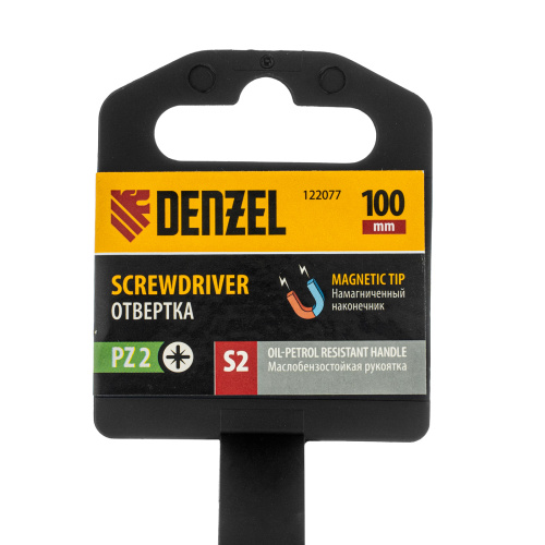 Отвертка, PZ2x100 мм, S2, 3к рукоятка Denzel по ценам производителя в Казани с доставкой по всей России