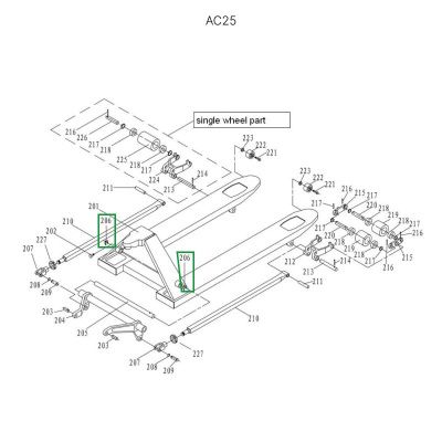 Стопорное кольцо оси углового рычага для гидравлических тележек AC25 купить в Москве с доставкой по всей России | ProtosMarket.ru