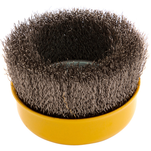 Щетка для УШМ, 100 мм, "Чашка", витая нержавеющая проволока 0.3 мм, М14 Denzel по ценам производителя в Казани с доставкой по всей России