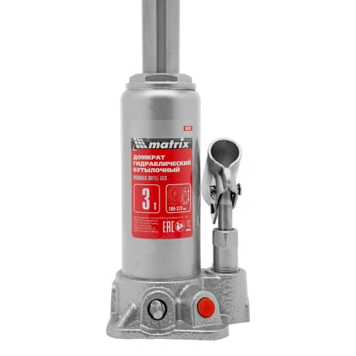 Домкрат гидравлический бутылочный, 3 т, высота подъема 194-372 мм, в пластиковый кейсе Matrix по ценам производителя в Казани с доставкой по всей России