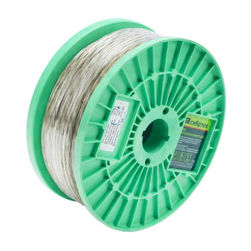 Трос металлополимерный прозрачный ПР-4.0, толщина 4.0 мм, катушка 100 метров Сибртех купить в Москве с доставкой по всей России | ProtosMarket.ru