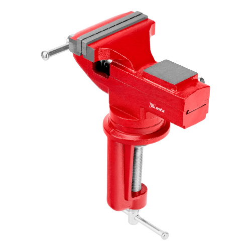 Тиски слесарные, 80 мм, настольные, поворотные, c наковальней MTX по ценам производителя в Казани с доставкой по всей России