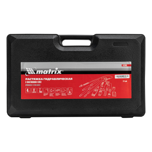 Растяжка гидравлическая, 4 т, набор из 17 предметов, 7 сменных насадок, в пластиковом кейсе Matrix купить в Москве с доставкой по всей России | ProtosMarket.ru