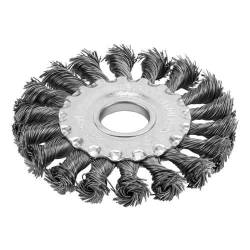 Щетка для УШМ, 100 мм, посадка 22.2 мм, плоская, крученая проволока 0.5 мм Сибртех по ценам производителя в Казани с доставкой по всей России