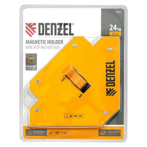 Фиксатор магнитный отключаемый для сварочных работ усилие 55 LB, 45х90х135 град. Denzel купить в Москве с доставкой по всей России | ProtosMarket.ru