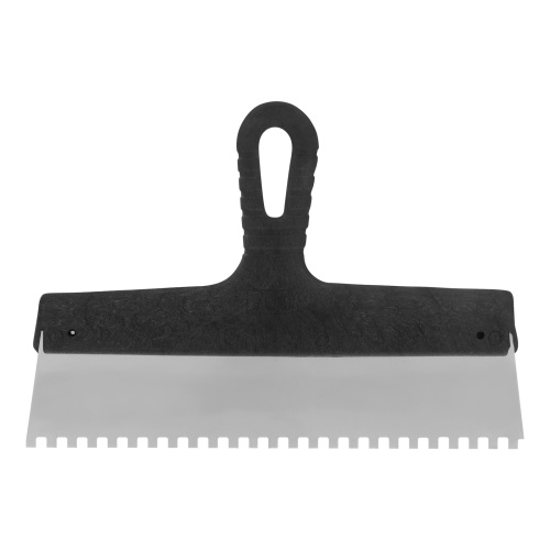 Шпатель из нержавеющей стали, 300 мм, зуб 6 х 6 мм, пластмассовая ручка Сибртех купить в Москве с доставкой по всей России | ProtosMarket.ru