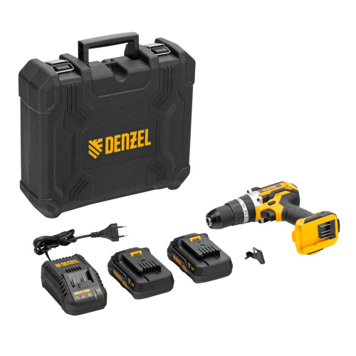 Дрель-шуруповерт аккумуляторная ударная бесщет CIDB-18-02, Li-Ion, 18 В Denzel купить в Москве с доставкой по всей России | ProtosMarket.ru