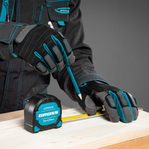 Рулетка Experte,5 м x 27 мм,двухкомпонентный корпус,магнит,двухсторонняя разметка,нейлон Gross купить в Москве с доставкой по всей России | ProtosMarket.ru