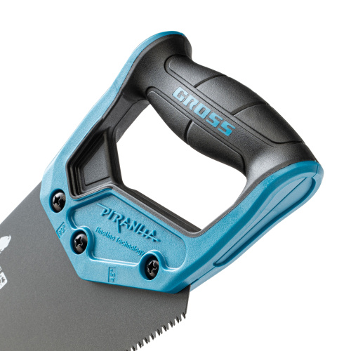 Ножовка по дереву "Piranha", 500 мм, 11-12 TPI, зуб-3D, каленый зуб, тефлоновое покрытие полотна, двухкомпонентная рукоятка Gross купить в Москве с доставкой по всей России | ProtosMarket.ru