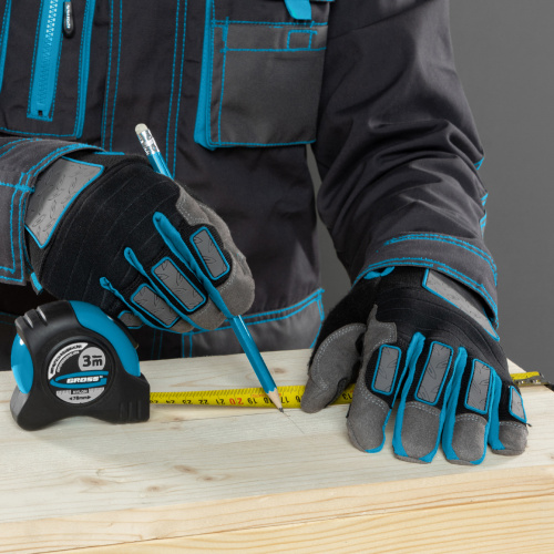 Рулетка "Schlagfest",3 м x 19 мм,магнитный обрезиненный зацеп,двусторонняя шкала,Нейлоновое покрытие,автоматическая фиксация Gross по ценам производителя в Казани с доставкой по всей России