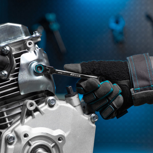 Набор ключей комбинированных с трещоткой, 8-19 мм, 7 шт, шарнирные, CrV Gross купить в Москве с доставкой по всей России | ProtosMarket.ru