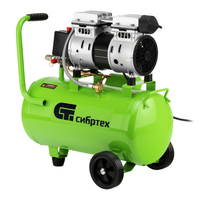 Компрессор безмаслянный малошумный МБ 1100/24,1100 Вт, 24 л, 170 л/мин Сибртех купить в Москве с доставкой по всей России | ProtosMarket.ru