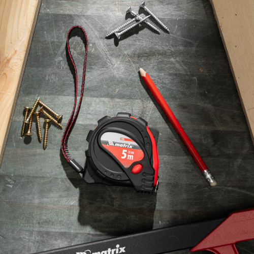 Рулетка Status Magnet 3 fixations,5 м х 25 мм,обрезиненный корпус,зацеп с магнитом Matrix по ценам производителя в Казани с доставкой по всей России