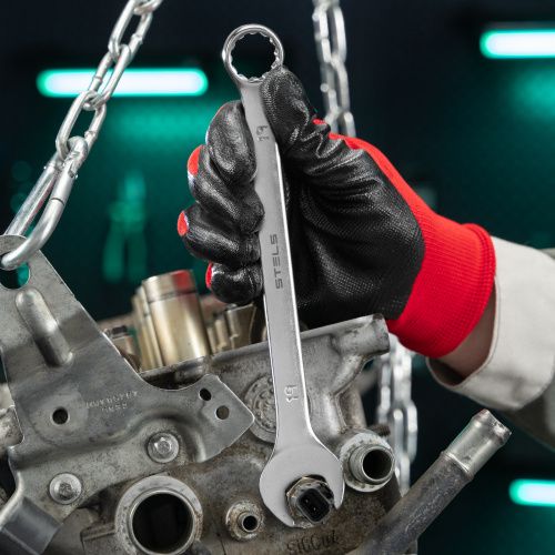 Ключ комбинированный, 19 мм, CrV, матовый хром Stels купить в Москве с доставкой по всей России | ProtosMarket.ru