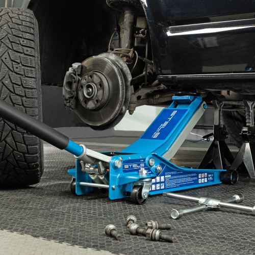Домкрат гидравлический подкатной, быстрый подъем, 3т Low Profile Quick, 75-515 мм, профессиональный Stels купить в Москве с доставкой по всей России | ProtosMarket.ru