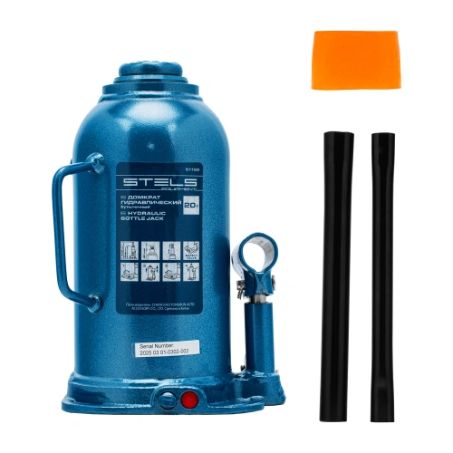 Домкрат гидравлический бутылочный, 20 т, h подъема 235-445 мм Stels по ценам производителя в Казани с доставкой по всей России