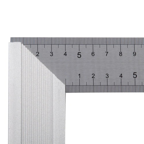 Угольник стальной 400 мм, нержавеющая сталь, градуировка, алюминиевое основание Denzel по ценам производителя в Казани с доставкой по всей России