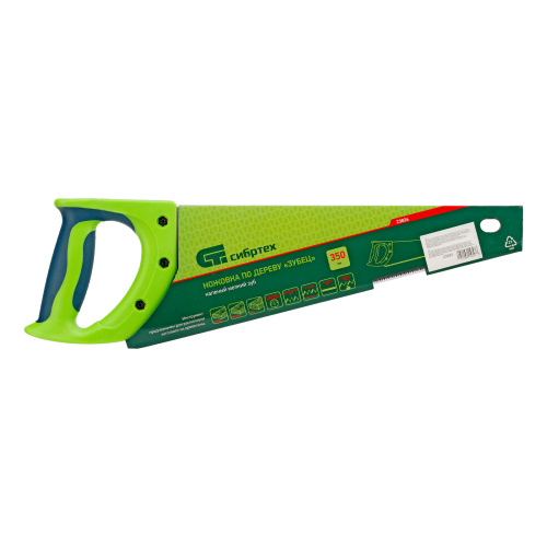 Ножовка по дереву"Зубец" для точных пильных работ, 350 мм, каленый зуб 2D, 14 TPI, двухкомпонентная рукоятка Сибртех купить в Москве с доставкой по всей России | ProtosMarket.ru