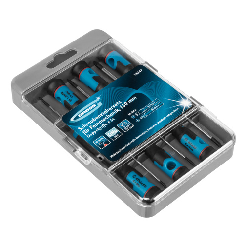 Набор отверток для точной механики, CrMo, двухкомпонентные рукоятки, 6 шт, пластиковый бокс Gross купить в Москве с доставкой по всей России | ProtosMarket.ru