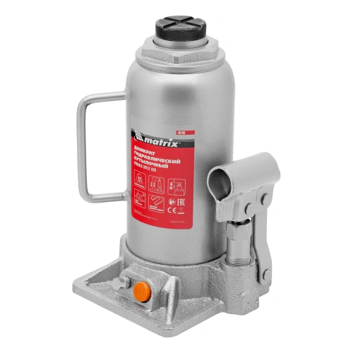 Домкрат гидравлический бутылочный, 12 т, h подъема 230-465 мм Matrix по ценам производителя в Казани с доставкой по всей России