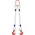 Строп канатный 2СК,  с 2 крюками 3,2Т x 2М купить в Москве с доставкой по всей России | ProtosMarket.ru