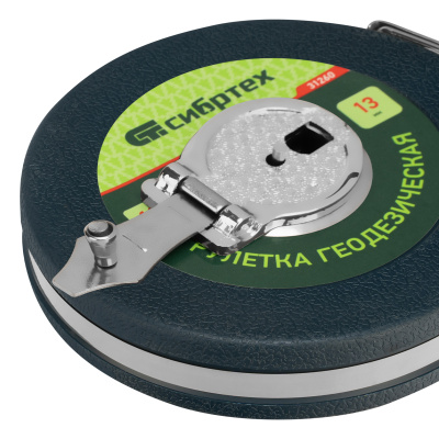 Рулетка геодезическая 10 м х 13 мм, закрытый корпус, фибергласовая лента Сибртех купить в Москве с доставкой по всей России | ProtosMarket.ru