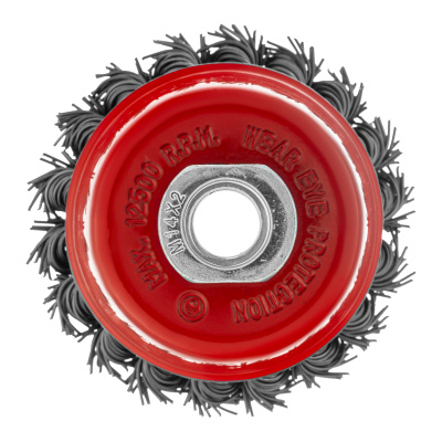 Щетка для УШМ, 75 мм, М14, "чашка", крученая проволока 0.8 мм Matrix купить в Москве с доставкой по всей России | ProtosMarket.ru