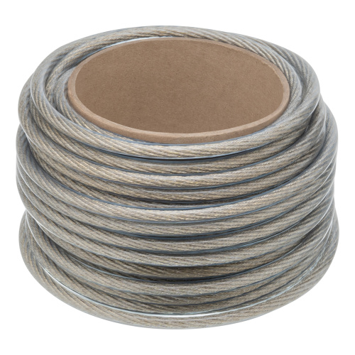 Трос металлополимерный прозрачный ПР-8.0, толщина 8.0 мм, моток 20 метров Сибртех купить в Москве с доставкой по всей России | ProtosMarket.ru