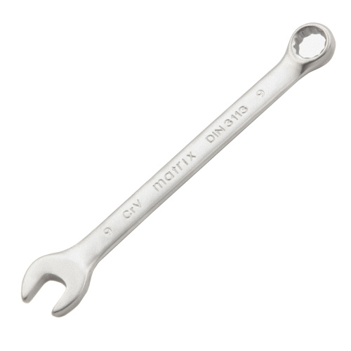 Ключ комбинированный, 9 мм, CrV, матовый хром Matrix по ценам производителя в Казани с доставкой по всей России