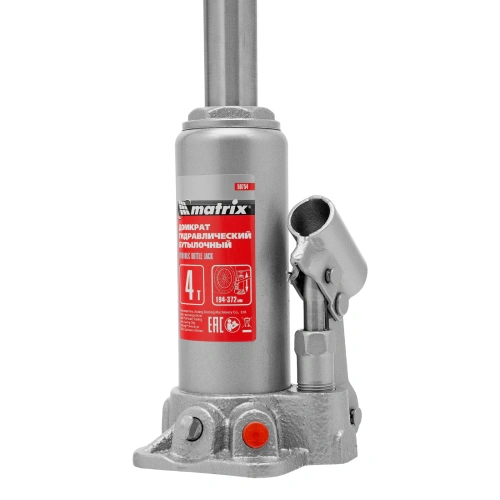 Домкрат гидравлический бутылочный, 4 т, высота подъема 194-372 мм, в пластиковый кейсе Matrix купить в Москве с доставкой по всей России | ProtosMarket.ru