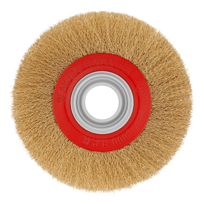 Щетка для точила, 175 мм, посадка 32 мм, плоская, латунированная витая проволока Matrix купить в Москве с доставкой по всей России | ProtosMarket.ru