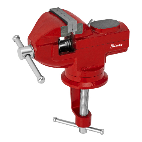 Тиски слесарные, 50 мм, настольные, поворотные, c наковальней MTX купить в Москве с доставкой по всей России | ProtosMarket.ru
