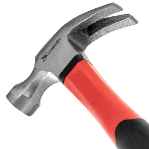 Молоток-гвоздодер optimal, 450 г, боек c магнитом, фибергласовая обрезиненная рукоятка Matrix купить в Москве с доставкой по всей России | ProtosMarket.ru