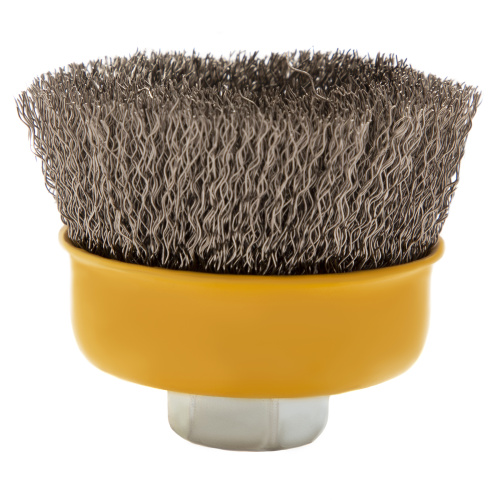 Щетка для УШМ, 75 мм, "Чашка", витая нержавеющая проволока 0.3 мм, М14 Denzel по ценам производителя в Казани с доставкой по всей России