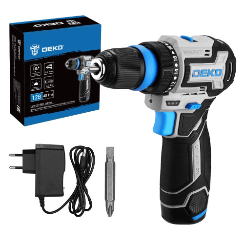 Дрель-шуруповерт аккумуляторная бесщеточная компактная DEKO Loner 12V PRO со съёмным патроном, 12В, купить в Москве с доставкой по всей России | ProtosMarket.ru