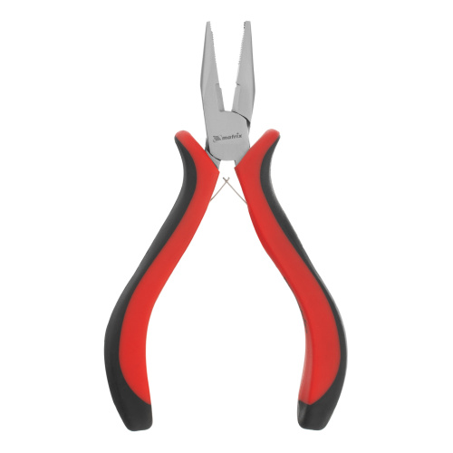 Длинногубцы прямые Mini, 130 мм, никелированные, авторазжим, двухкомпонентные рукоятки Matrix купить в Москве с доставкой по всей России | ProtosMarket.ru