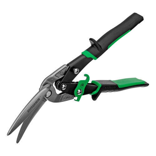 Ножницы по металлу "Piranha", 270 мм, прямой и правый проходной рез, сталь СrMo, двухкомпонентные рукоятки Gross купить в Москве с доставкой по всей России | ProtosMarket.ru